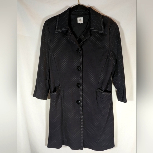 Cabi Carriage Jacket Style# 5658 Navy Blue Button Up Long Line Size Small - Picture 1 of 9